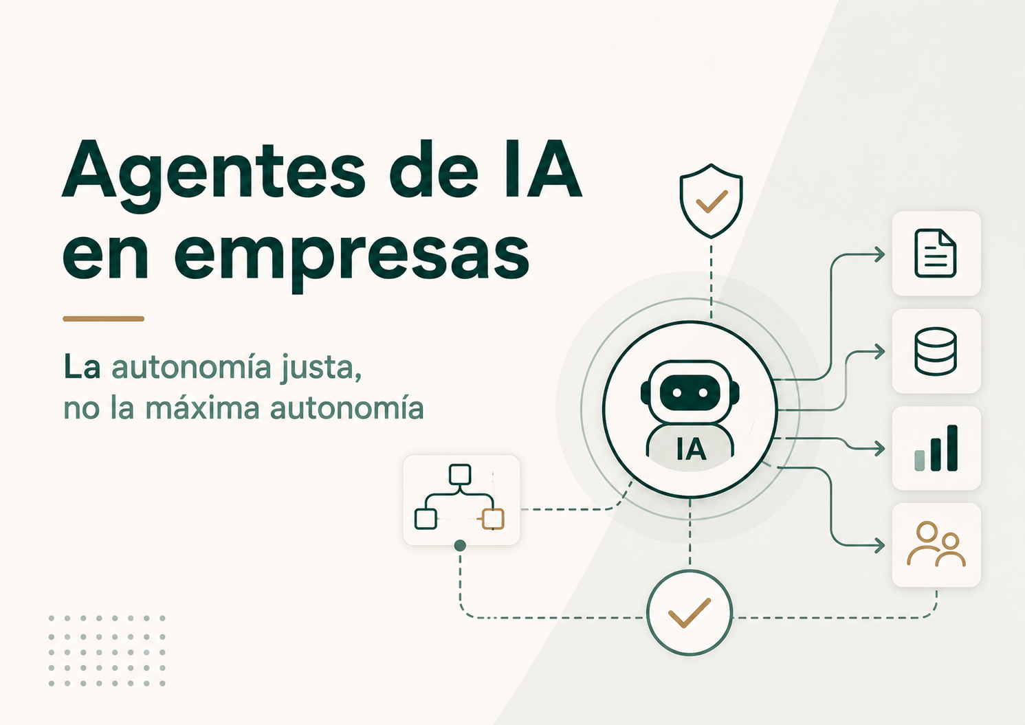 «Agentes de IA en empresas» «La autonomía justa, no la máxima autonomía».