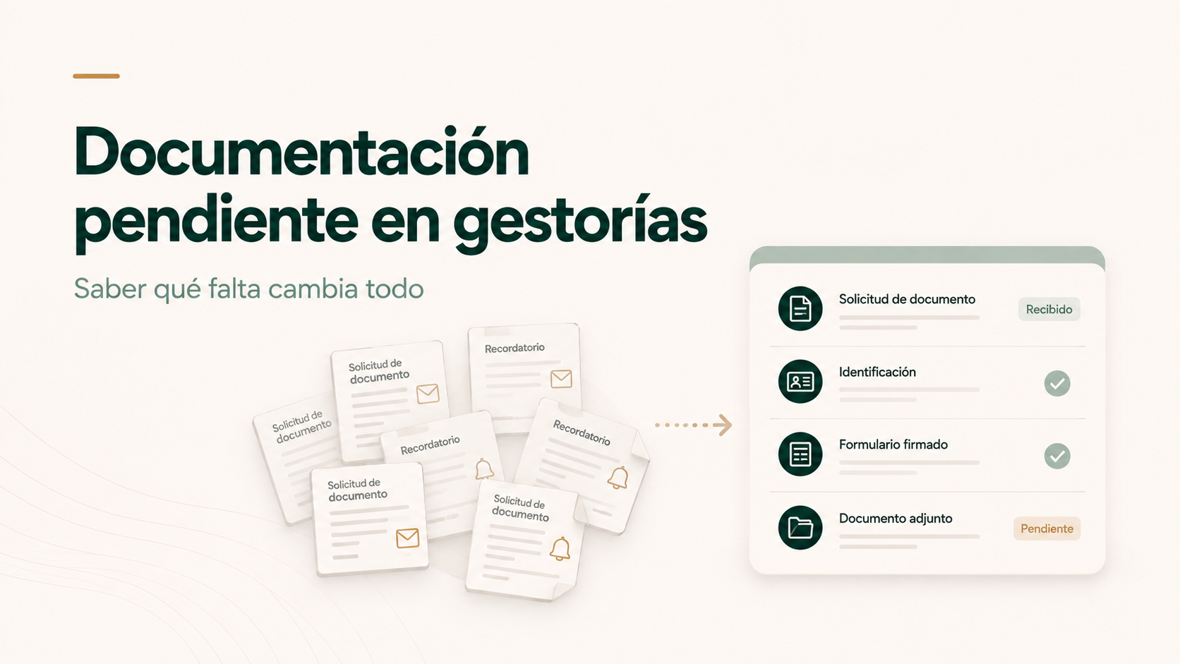 El problema real perseguir documentos vs. controlar requisitos.